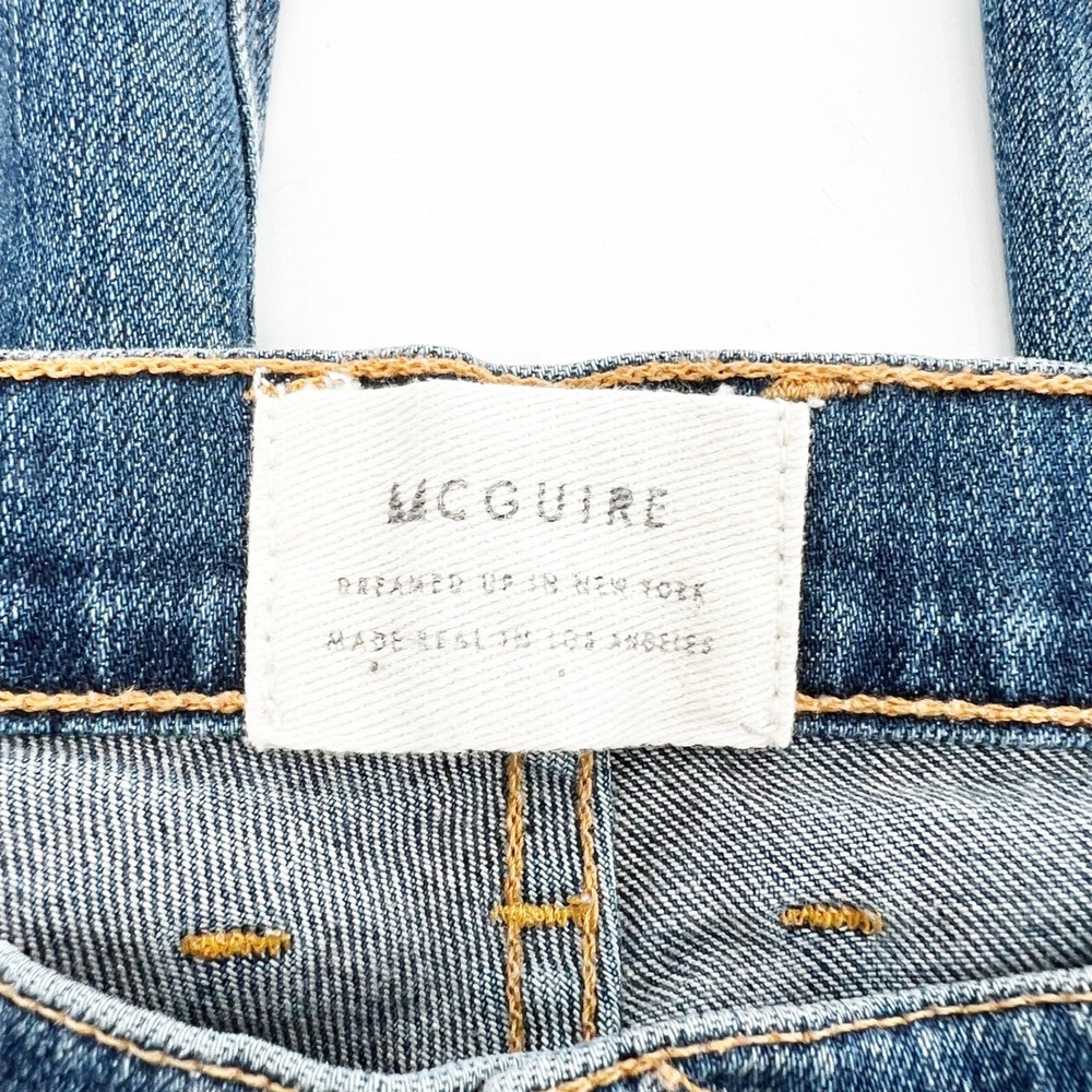 McGuire Aarons Slim Jeans The Fall Wash Distressed Denim Size 28 - Picture 4 of 6